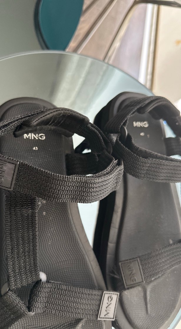 ErkekSiyah Cırtcırtlı Sandalet - Görsel 2