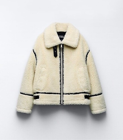 Zara yünlü biker ceket xs