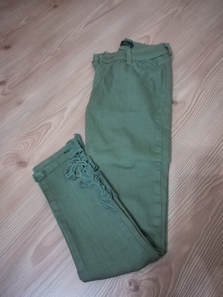 paca kismi islemeli cok sik keten pantolon