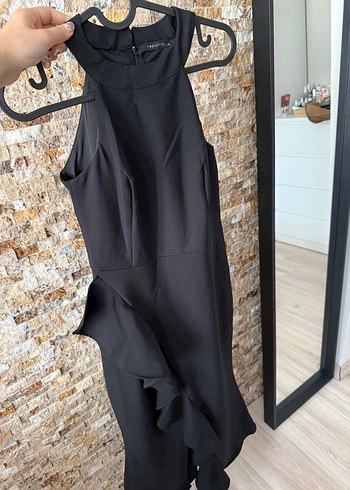 Trendyolmilla Siyah Uzun Elbise - Görsel 5