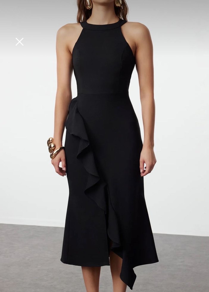 Trendyolmilla Siyah Uzun Elbise - Görsel 2