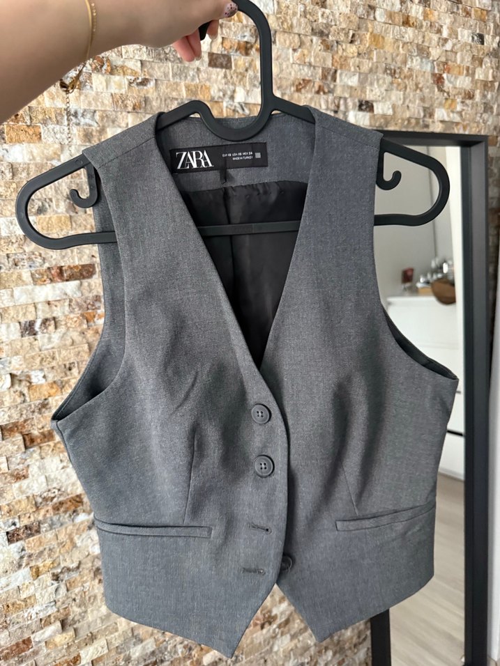 Zara Kumaş Yelek - Görsel 4