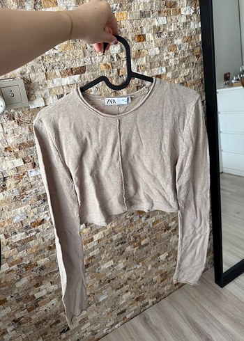 Zara Bej Uzun Kollu Triko - Görsel 2