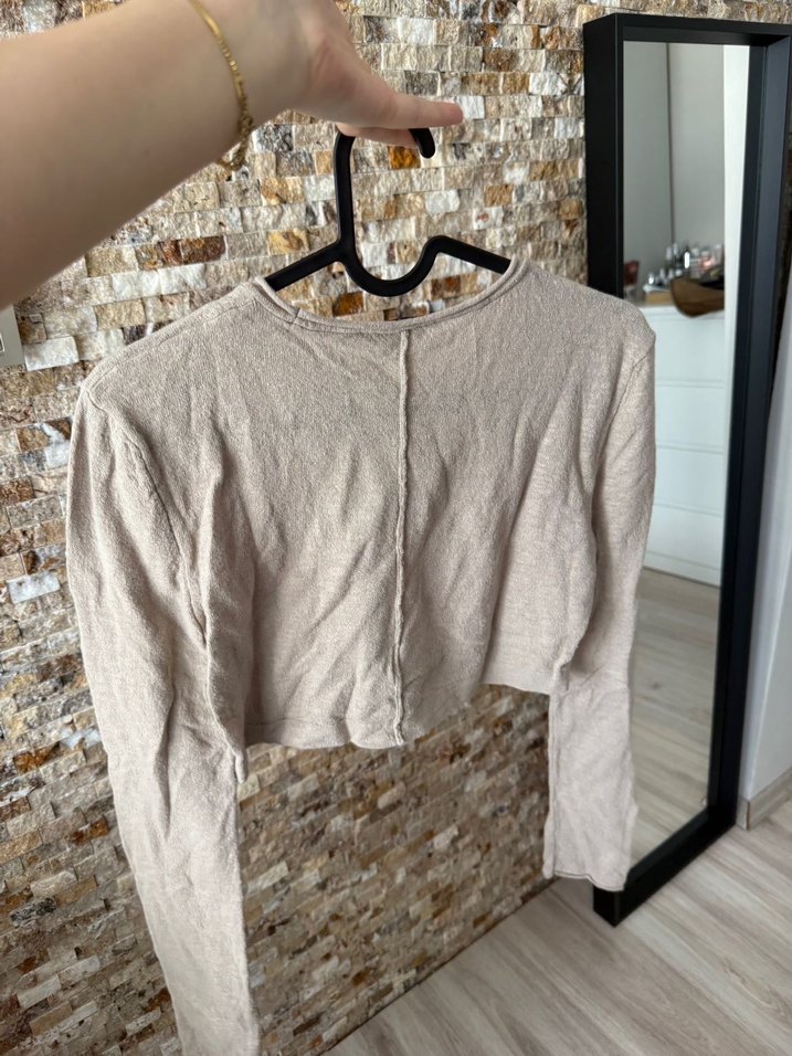 Zara Bej Uzun Kollu Triko - Görsel 4