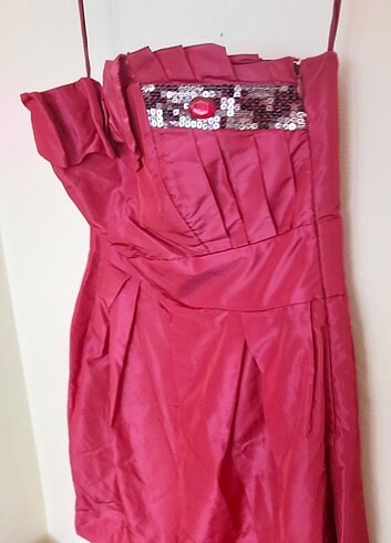 Twist Bordo tafta elbise Twist