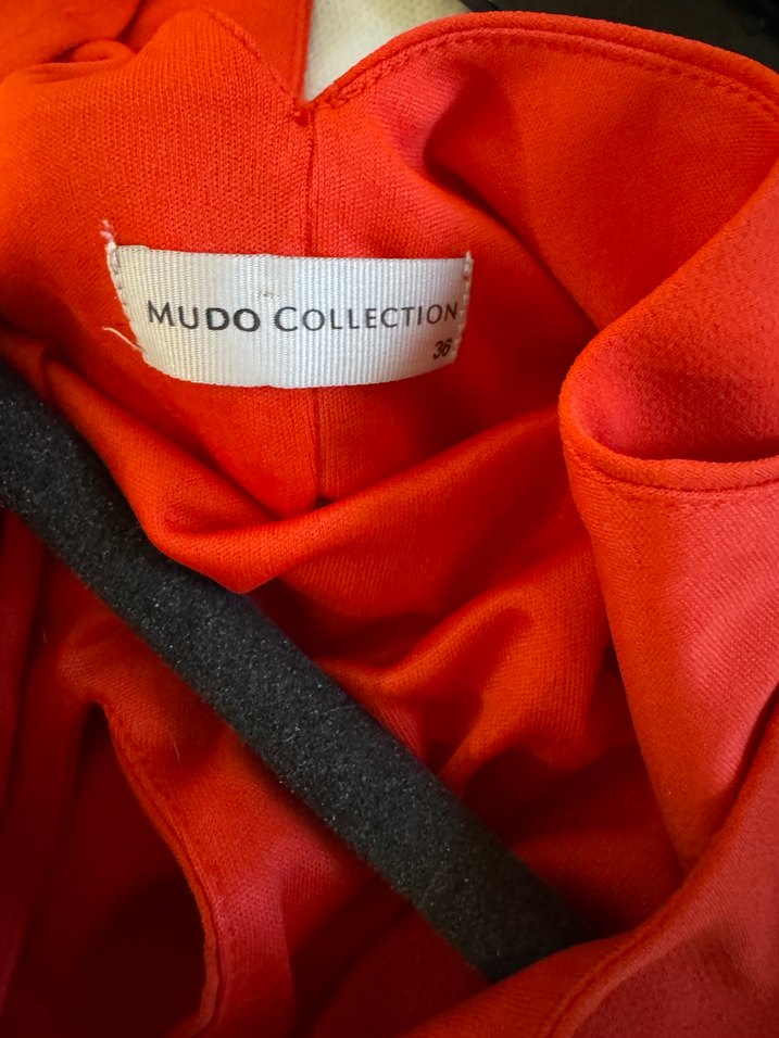 Kırmızı Mini V Yaka Elbise - Görsel 2