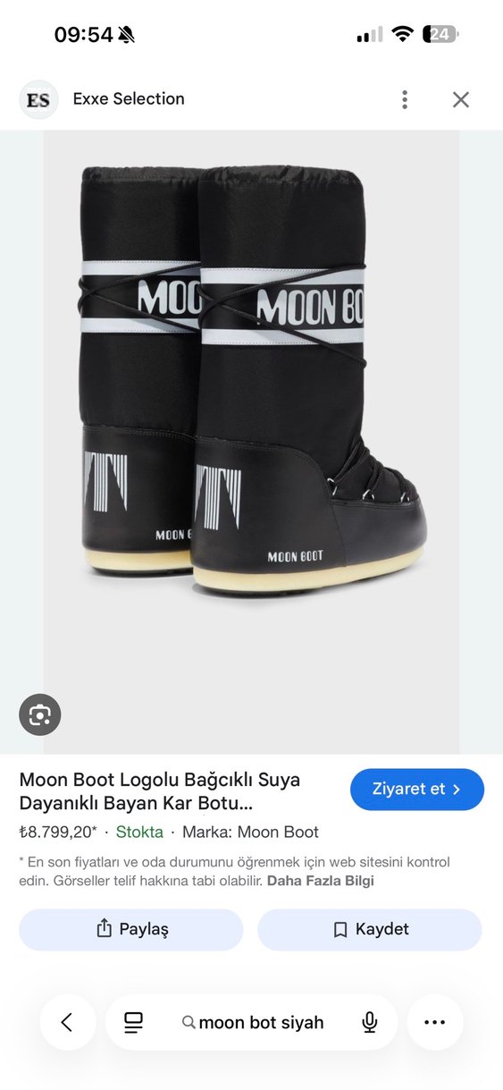 Moon Boot Icon Siyah Kadın Kar Botu - Görsel 3