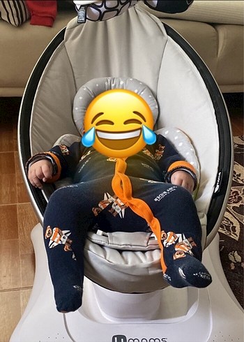 4moms Beyaz ve Gri Bebek Salıncağı - Görsel 4