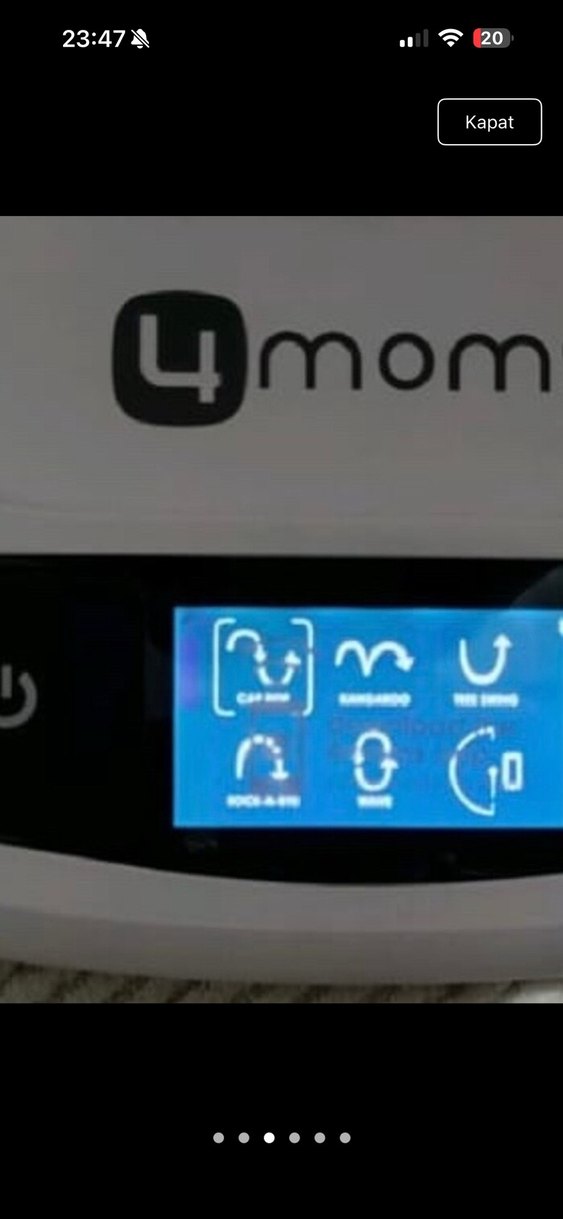 4moms Beyaz ve Gri Bebek Salıncağı - Görsel 2