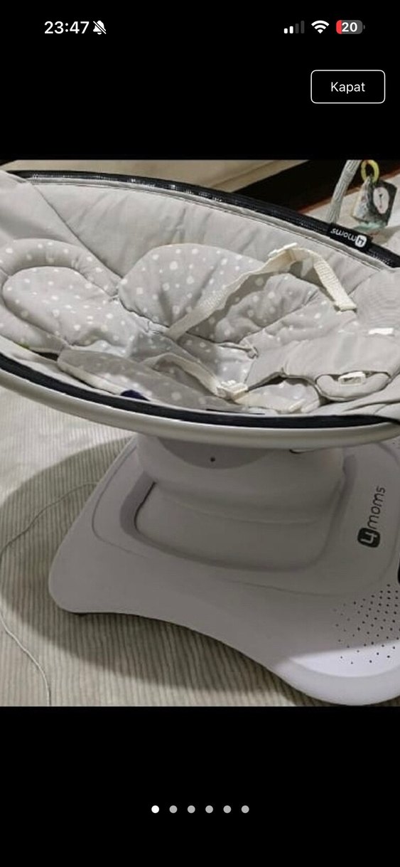 4moms Beyaz ve Gri Bebek Salıncağı - Görsel 5