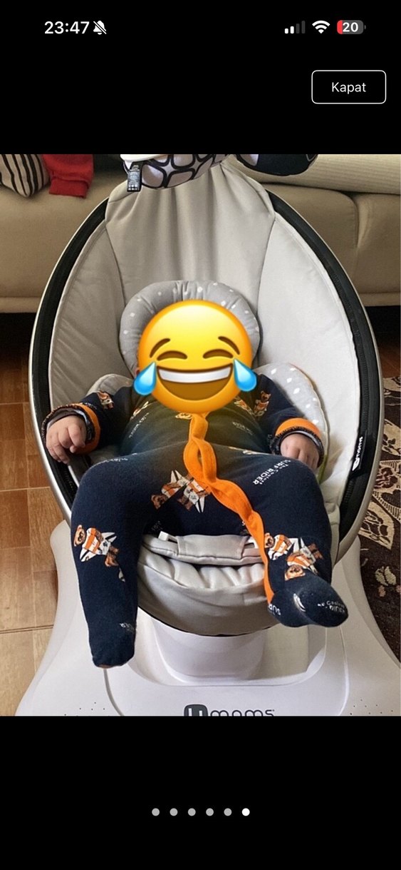 4moms Beyaz ve Gri Bebek Salıncağı - Görsel 4