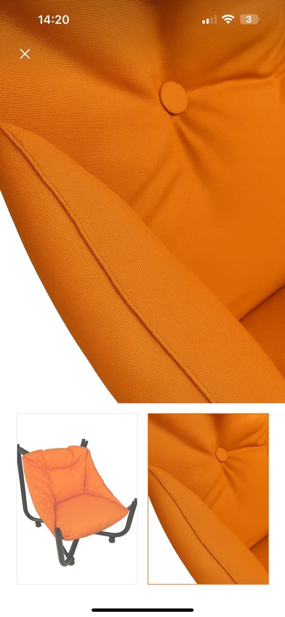 Turuncu balkon Koltuğu pufu - Görsel 2