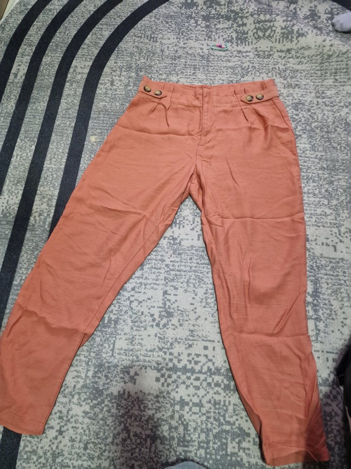 İkili havuç pantolom haki ve somon rengi - Görsel 2