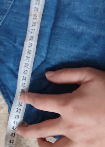 Kızlar için Mavi Denim Askılı Elbise - Görsel 3