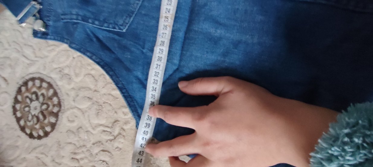 Kızlar için Mavi Denim Askılı Elbise - Görsel 3