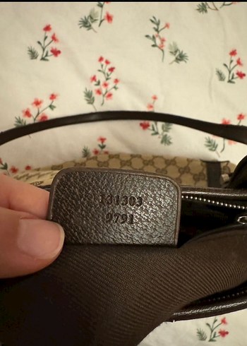 Gucci orijinal Kahverengi Desenli Deri Kadın Çanta - Görsel 2