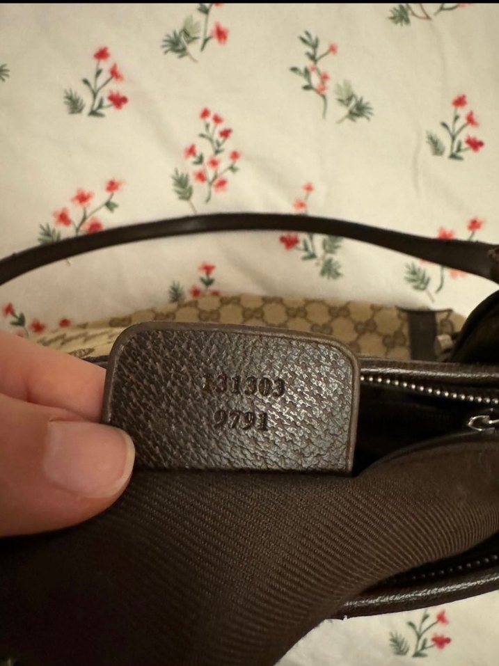 Gucci orijinal Kahverengi Desenli Deri Kadın Çanta - Görsel 2