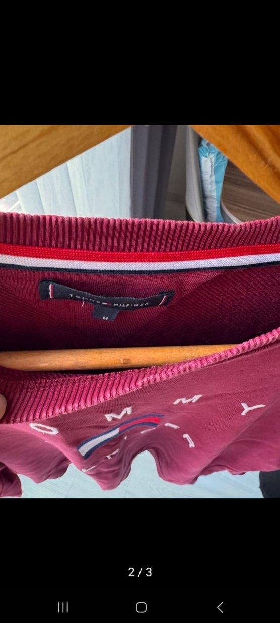 Tommy Hilfiger Kırmızı Baskılı Sweatshirt - Görsel 2