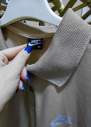 bej Düğmeli Kısa Kollu Erkek Polo Tişört - Görsel 2