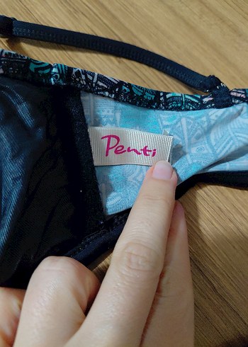 Desenli Strappy Bikini Üstü - Görsel 6