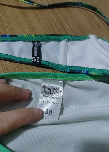 Yeşil Bağlama Desenli Mini Bikini - Görsel 5