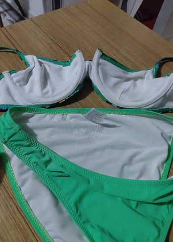 Yeşil Bağlama Desenli Mini Bikini - Görsel 6