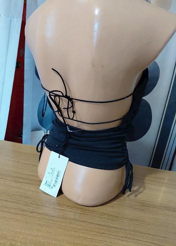 Siyah Straplez Gotik Mini Büstiyer - Görsel 3