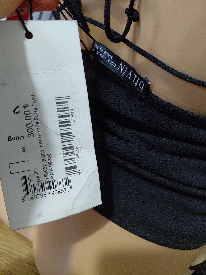 Siyah Straplez Gotik Mini Büstiyer - Görsel 4