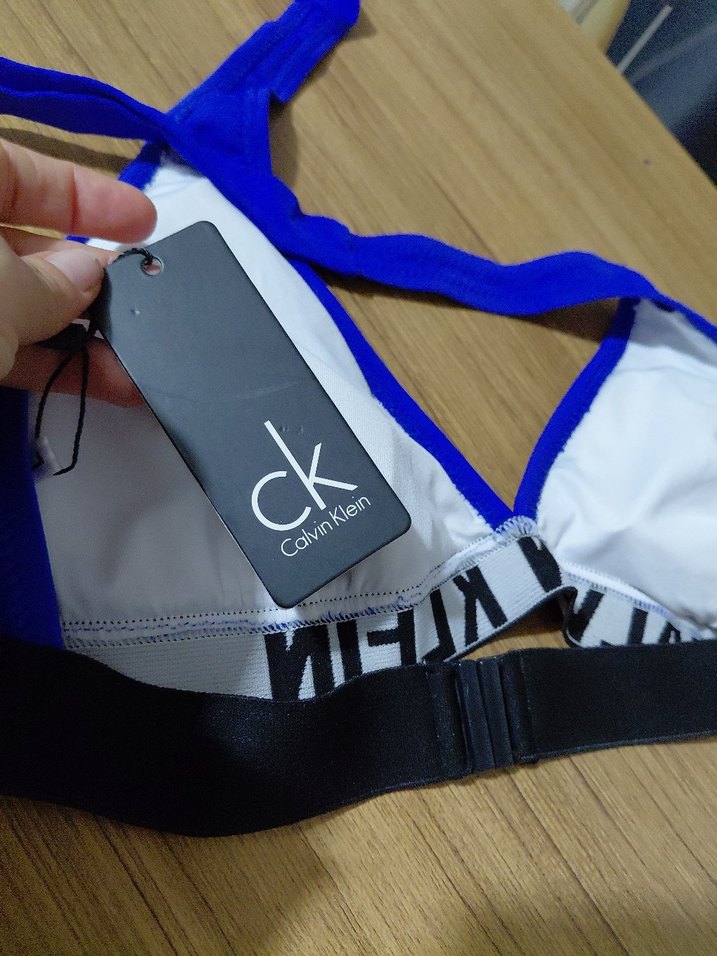 Mavi Strappy Kadın Bikini Üstü - Görsel 3