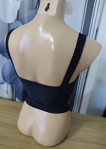 Siyah Drapeli Mini Atlet Bustiyer - Görsel 2