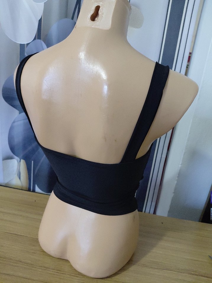 Siyah Drapeli Mini Atlet Bustiyer - Görsel 2