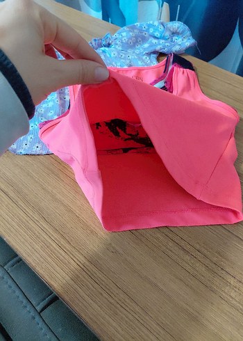 Kız Çocuk Panco Baskılı V Yaka Yelek - Görsel 2