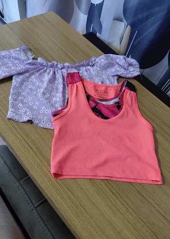 Kız Çocuk Panco Baskılı V Yaka Yelek - Görsel 3