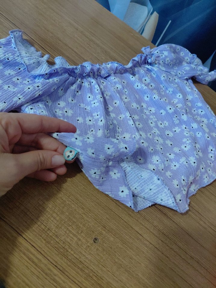 Kız Çocuk Panco Baskılı V Yaka Yelek - Görsel 5