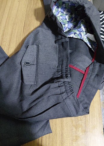 Gri Kemerli Erkek Pantolon - Görsel 5