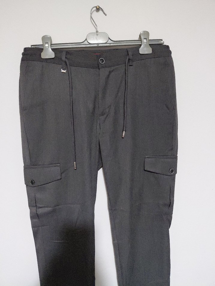 Gri Kemerli Erkek Pantolon - Görsel 2