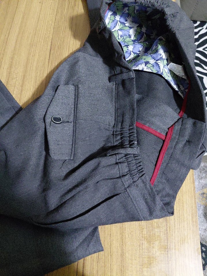 Gri Kemerli Erkek Pantolon - Görsel 5