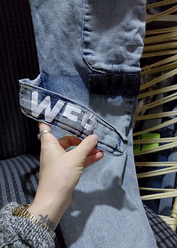 Bağcıklı Baggy Erkek Kot Pantolon - Görsel 4