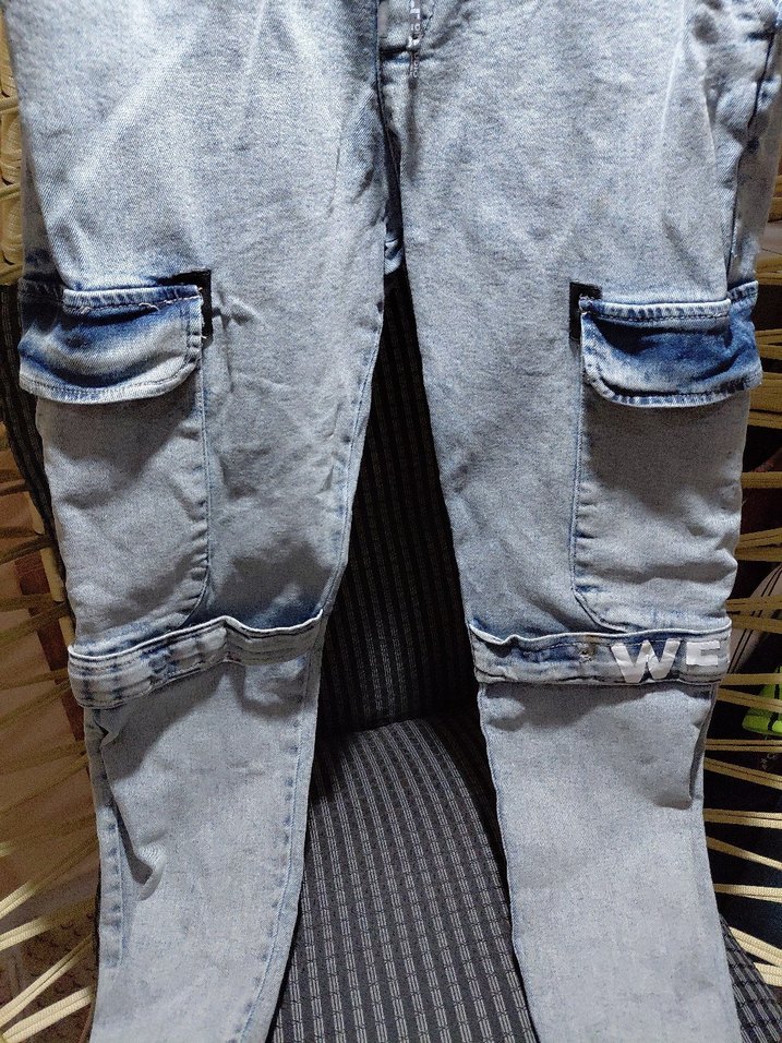 Bağcıklı Baggy Erkek Kot Pantolon - Görsel 2