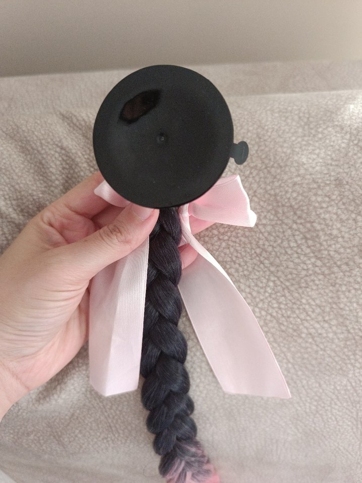 Pembe Örgülü Kask Aksesuarı - Görsel 3