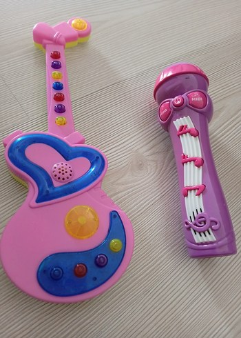 Beden şarkı çalan Renkli Pembe Müzik Oyuncakları Seti
