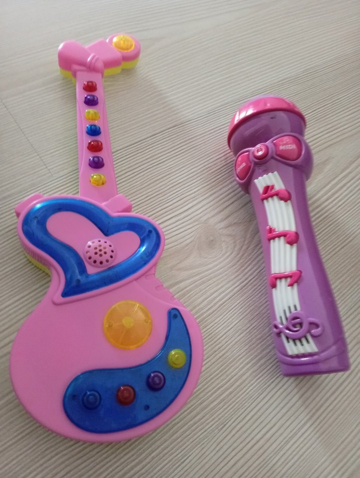 şarkı çalan Renkli Pembe Müzik Oyuncakları Seti - Görsel 2