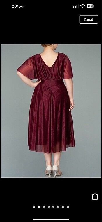 50 Beden bordo Renk abiye