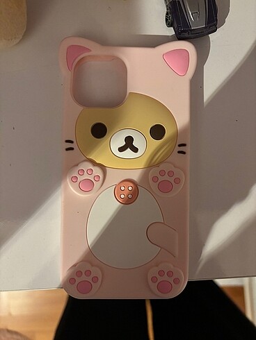 İphone 15 pembe kedili kılıf