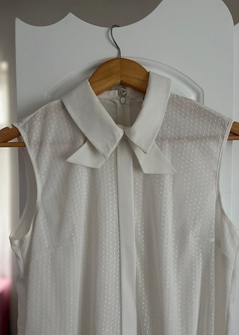 Kolsuz Beyaz Klasik Gömlek - Görsel 2