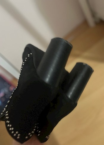 Siyah Süet Tokalı Blok Topuklu Kadın Bot - Görsel 5