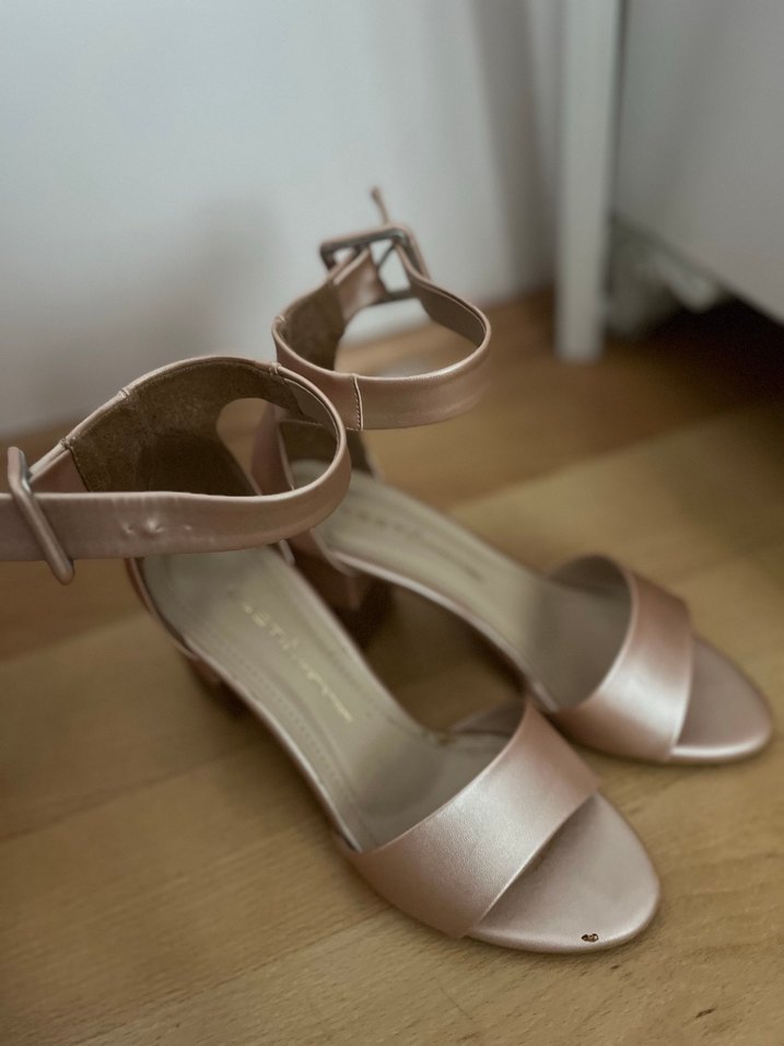 Toz pembe Kadın Topuklu Sandalet - Görsel 2