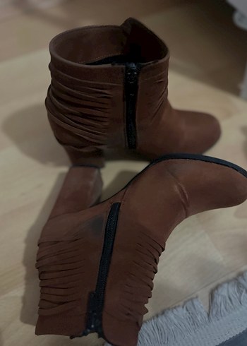 Kadın Kahverengi Süet Bohem Bot - Görsel 5