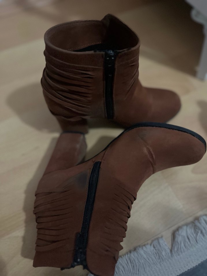 Kadın Kahverengi Süet Bohem Bot - Görsel 5