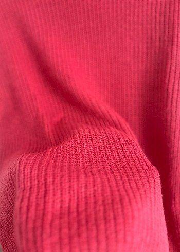 Pembe Boğazlı Triko Kadın Kazak - Görsel 2